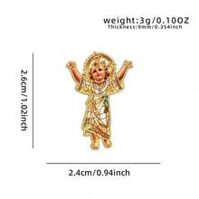 1/5 Vintage European Style Figure & Bird Brooch, Exquisite Enamel Metal Pin, Niche Versatile Badge Accessory For Clothes And Backpacks - Multicolor - View 8