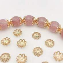 200/600pcs Per Box, 6/9mm Gold And Silver Flower Bead Caps, Suitable For Jewelry Making, Bracelets, Needlework DIY Accessories - Receptacle - View 2
