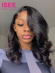 ISEE HAIR Wear Go Ocean Wave Wig Pre-Cut Lace Glueless Wear Natural Color Pre-Plucked Hairline 9*6 Transparent Lace 180% Density 8-16 Inch Bob Upgraded Version Suitable For Beginners - SNatural - View 3