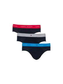 Tommy Hilfiger [حزمة] تومي هيلفيغر 3 عبوات سراويل داخلية رجالية X 2 - أسود + أسود - مشاهدة 3