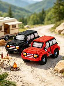 3880pcs Micro Particle Building Blocks Racing Car DIY Assembly Toy, Cool Racing Car Model Decor, Stress Relief Desktop Ornament, Suitable For Teenage Boys Birthday Holiday Gift, Collectible Toy - Multicolor - View 4