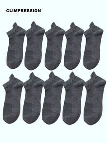CLIMPRESSION Men's Pure Cotton Socks, Breathable Mesh Low-Cut Casual Socks, 10 Pairs Multi-Color Invisible Socks, Suitable For Daily Wear, Sports, Running - Multicolor - View 14