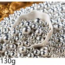 130g/4.59oz Silver Cake Decoration Pearls, Cake Decoration Ornaments, Ice Cream, Cupcake, Baking, Cake Decoration, Wedding, Birthday Party, Christmas Party Dessert Decoration, For Decorative Use Only, Non-Edible - Multicolor - View 8