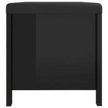 vidaXL Storage Box With Cushion High Gloss Black 41.3"X15.7"X17.7 - Black - View 6