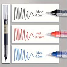 30 Stücke 0,5 mm Schnelltrocknende Flüssigtinte Neutralstifte, Schwarz Blau Rot Schüler Büro Schreib Hausaufgaben Prüfungs Unterzeichnungsstifte, Schüler Schreibwaren, Schulbedarf, Geeignet für Büro Schreibwaren, Schulklassenzimmer Nutzung, Schulbedarf, Schulanfang Essentials, Schulanfang Saison, Schulanfang Geschenke, Belohnungsgeschenke, Schulanfang Saison, Schulanfang - Mehrfarbig - Übersicht 6