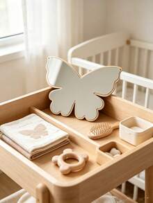 1pc Butterfly Mirror Ornament, Can Be Used As Hanging Decoration, Suitable For Baby Room, Newborn Essentials, Room Decor, Girls Room Decor, Newborn Must-Have Items - Multicolor - View 3