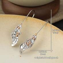 Gmzalx Bohemian Vintage Women's Long Earrings, Pleated Design, Suitable For Daily Commute, Art Travel, Dating - Two-color - View 2