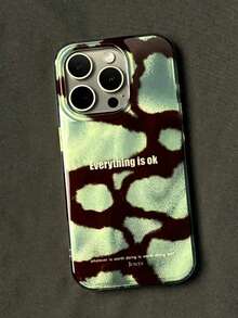 Vintage Green Leopard Print 17Pro Max 18Pro Max, 17 Pro, 12, 13, 14, 15, 16 Pro Max, 14 Plus, 15 Plus, 16 Plus, 11, 17, 15, 13 Shockproof Glossy Phone Case - Mint Green - View 3
