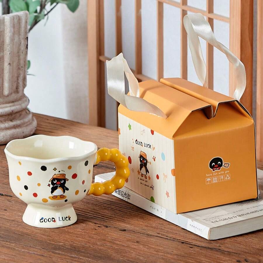 1 chiếc cốc cà phê gốm sáng tạo dễ thương, quà tặng nhỏ - Nhiều màu - Xem 1