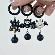 Halloween, Acrylic Cartoon Ghost, Bat Black Cat Bell, Keychain, Original Ins Style Funny Bag Charm, Multiple Styles Available. Room Decor Home Decor Halloween Decor - Multiple - View 2