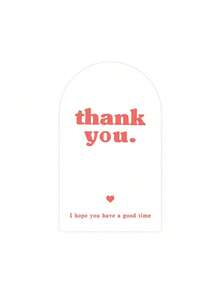 100pcs/Roll Pink Thank You Sticker Rectangular Sealing Sticker For Gift Packaging, Decorative Label, Gift Box And Baking Box, Glossy Paper,Gift Decoration Labels, Non Adhesive Stickers For Holidays, Parties, Gifts, Baking Packaging - Multicolor - View 5