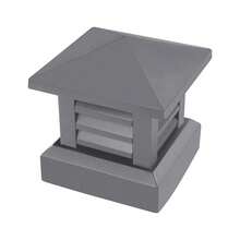 Kangten Chimney Cap, 10" X 10" Aluminum Alloy Chimney Cap, Tapered Top Louvre Rain Windproof Vent Cover Chimneys Caps For Outside Shutter Design Chimneys Flue Cover To Fit Existing Flue Tile - Grey A Nice Gift - Grey- 10" X 10"@JJNLN5-000300*1 - View 6