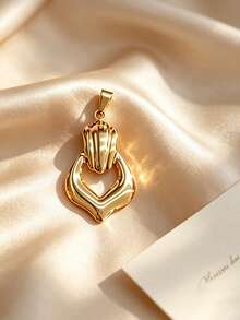 Multi-Style Y2K Fluid Pleated 304 Stainless Steel DIY Pendant, Abstract Curved Twisted Hollow Stackable Collarbone Chain Accessory, Niche Handmade Customized Jewelry Suitable For Campus, Commute, Island Vacation, Date, Birthday Gift, Stainless Steel Material, Skin-Friendly And Sweat-Resistant - Multicolor - View 8