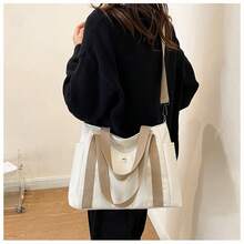 1pc Women's Nylon Shoulder Bag, Large Capacity Daily Tote Bag With Detachable Shoulder Strap, Zipper Closure And Multiple Pockets, Machine Washable (Multiple Colors Available) | Fashion Casual Bag, Best Gift For Mother, Girlfriend - View 8