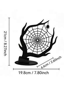1pc Dark Gothic Spider Web Jewelry Rack, Creative Dead Tree-Shaped Accessory Storage Rack, Spider-Decorated Earrings And Necklaces Display Rack, And Aged Desktop Storage Rack, Bedroom Dressing Table, And Niche Decorative Items, Jewelry Towers - Multicolor - View 2