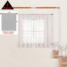 1 pièce ou 2 pièces, rideau transparent minimaliste à pois rose clair avec pompons COSENNATUR, rideau de cuisine, poche à tringle, facile à accrocher, léger et doux, tissu en polyester, utilisation toute saison, lavable, plusieurs tailles et scènes applicables, convient pour la chambre, le salon, la cuisine, la salle à manger, la salle de bain, le bureau, la terrasse extérieure, la chambre de princesse, la décoration de la maison pour la saison des mariages - Rose pâle - Voir 16