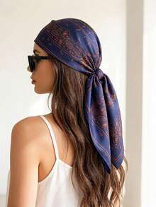 1pc Women's Square Shawl Popular Floral Headscarf All Season Silk Scarf Luxury Neck Scarf Fashion 70*70cm Silk Scarf New Printed Square Scarf 27.56inch Scarf Casual Polyester - Multicolor - View 6