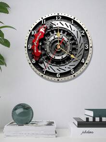 1 buah Jam Dinding Balap Cakram Rem Senyap Tanpa Bunyi 10/12 Inci - Dekorasi Balap Modern, Desain Cakram Rem Merah, Mesin Quartz, Konstruksi Kayu - Cocok Untuk Ruang Tamu, Garasi, Kantor, Untuk Ruang Santai Pria - Hadiah Sempurna Untuk Penggemar Balap (AA) - MultiWarna - View 4