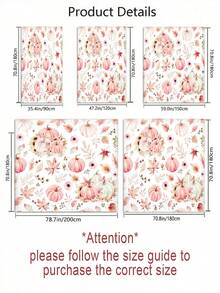 1/4pcs Thanksgiving Autumn Harvest Pink Maple Leaf Pumpkin Shower Curtain Set, With 12 Hooks Waterproof Polyester Shower Curtain, Bathroom Curtain, Privacy, Thickened, Durable Quick Dry - A - View 4