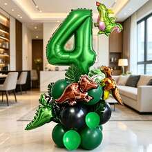 26 Green Number Balloons, Assorted Dinosaur Shaped Balloons, Suitable For Birthday Party, Wedding And Engagement, Gender Reveal, Baptism And Christening, Back To School, Carnival, Thanksgiving, Christmas - View 15
