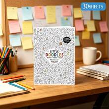 5000+ Doodle Tracing & Coloring Book, 28.45*20.83cm Large Format, Single-Sided Thick Paper, Ink-Resistant, Massive Collection Of Cute Doodle Patterns, Combines Line Tracing & Coloring,Enhancing Creativity, Beautifully Designed - Single Piece - View 4