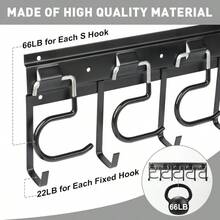 Metal Garage Organizer Wall Mount, 4 Pack Garden Organizer With Extension Cord Straps, Garage Organization Hooks And Hangers Shed, Yard Storage, Wall Holder Hanging Broom Mop - Multicolor - View 8