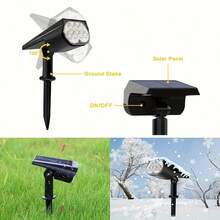 7 LED Solar Spotlight IP65 Outdoor RGB Solar Landscape Light Adjustable Brightness, Suitable For Garden Yard Trees Backyard Driveway Patio Lawn Decoration Path Light Spotlight - 1 - View 8