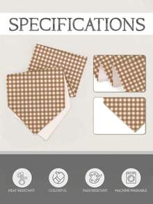 1pc,Crafted Table Runner,Modern Minimalist Plaid Triangular Table Runner,Pointed Irregular Table Runner,Microwave Oven Protective Cover,Pointed Irregular Tablecloth,Suitable For Dining Table,Coffee Table,Home Decor,Durable Kitchen And Dining Room Decoration,Dining Table Decor,Entryway Decor - Camel - View 8