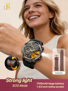 D8 Smart Watch, 2026 New Model Smart Watch, 1.7 Inch HD Touch Screen, 3ATM Waterproof, Swimming Waterproof, Long Battery Life, Large Battery, Long Standby, Health Monitoring, Sleep Tracking, Calorie Counting, 100+ Sports Modes, Fitness Tracker, Running Watch, Cycling Watch - View 4