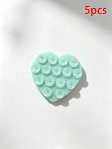 1件裝 15件組 矽膠雙面吸盤多功能手機支架，免鑽孔強力黏貼心形矽膠吸盤貼，居家使用 - 彩色 - 查看 27