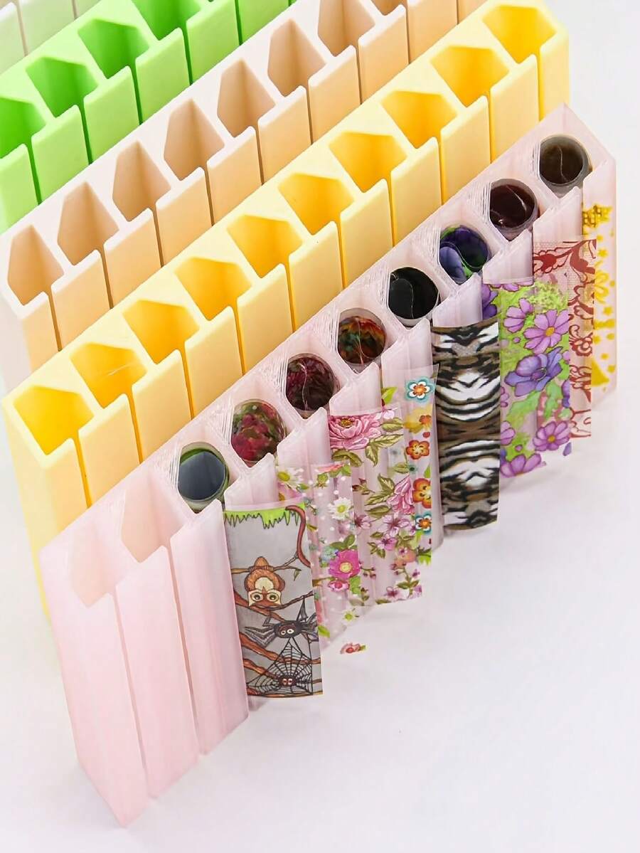 New Nail Art/10-Slot Mini Portable Transfer Paper Storage Box/Organizer Tool Case - Single Piece - View 1