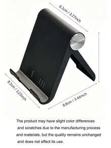 1pc Premium ABS Desktop Phone Stand - Compact, Portable, Foldable, Non-Slip And Durable. Minimalist Aesthetic Design With 8 Fashionable Soft Solid Color Options; Features Stable Triangular Unfolding Structure, Polished Metal Rotating Knob And Anti-Scratch Soft Silicone Pad; Supports 0-120° Angle Adjustment, Effectively Relieves Neck Fatigue, Frees Hands, Stable And Shake-Free. - Rotating Version - View 5
