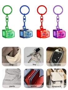 Single Key Keyboard Keychain, Fingertip Stress Relief, Colorful Fidget Toy, Creative Bag Pendant, Novelty Item For Office, School And Home - MU - View 10