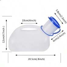 Portable Foldable Emergency Toilet For Car, ABS Material, Unisex, For Outdoor Camping, Traffic Jams, Long-Distance Travel, Fishing, Convenient Mobile Toilet - Blue and White - View 7