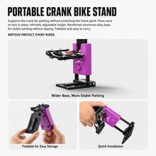 MOTSUV Aluminum Alloy Bicycle Crank Parking Stand, Universal Portable Bicycle Floor Stand, Adjustable Indoor/Outdoor Bicycle Storage And Display Rack - Multicolor - View 10