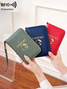 FOREVER MIYIN RFID Blocking Zipper Around Passport Holder With Wrist Strap, Multi Slot Passport Holder Document Organizer, Travel Essentials For Flight & Vacation - Multicolor - View 10