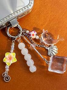 1pc Ocean Shell Beach Style Dolphin Ice Cube Pentagram Ins Style Vacation Bag Charm Accessory - Multicolor - View 4