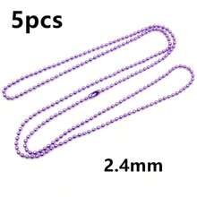 5件 65公分長 1.5-2.4mm 球珠鏈項鍊含連接件 DIY珠寶製作配件 - iron chains - 查看 18