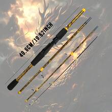 1 Set 4pcs Detachable Spinning Fishing Rod Kit, Portable Split Rod Design, Stable Long Cast, Suitable For Beginners Saltwater Freshwater Outdoor Fishing Gear - Yellow - View 5