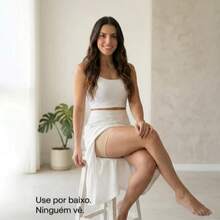 Kit 4 Short Anágua Feminino Segunda Pele Sem Costura Microfibra Antiatrito Não Marca | Preto e Bege - Preto e Bege - Visão 8