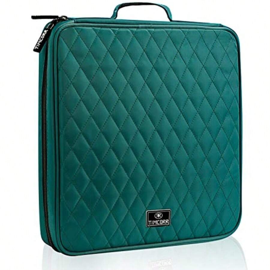 CD Case DVD Holder Storage: 160 Capacity DVD Cases Organizer Portable Wallet Storage - CD Plastic Protective Carrying Binder For Home Travel Green - View 1