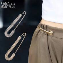 1Pc/2/3Pcs Fashionable Exquisite Clothing Buttons Pins, Made Of Synthetic Zirconia And Alloy, Can Adjust Waistline, Fix Clothing, Suitable As Daily Wear Accessories - Multicolor - View 18