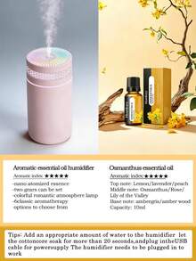 250ml Black/White Car Humidifier: Auto Shut-Off, Dual Air Purification, USB Interface, Mini Ultrasonic Essential Oil Diffuser, 7-Color LED Light, 6 Fragrance + Essential Oil Set, Multi-Pack. Suitable For Car/Office/Bathroom/Pet/Bedside/Hotel. - A - View 27