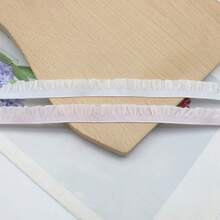 5碼多色抓皺彈性蕾絲刺繡布飾邊 DIY 頭飾衣飾家居裝飾配件 1cm寬 - 多色 - 查看 5