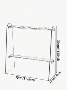 1 Set Party Champagne Display Rack, 2-Tier/3-Tier Thickened Transparent Acrylic Champagne Tower Wine Glass Stemware Holder For Wedding Party - Clear - View 14