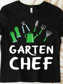 T-Shirt mit deutschem Text "Gartenarbeit" im Y2K-Stil, lockere Passform, Unisex, für Männer und Frauen, Streetwear für Strand, Fotografie und Urlaub, bequem. - Weiss - Übersicht 11