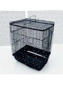 1pc Universal Bird Cage Cover, 360° Full Coverage, Elastic Bird Cage Mesh Cover, Soft Anti-Spill Skirt, Suitable For Home Bird Cages, Easy To Clean, Anti-Spill, Breathable Mesh Parrot Bird Cage Net - A - View 6