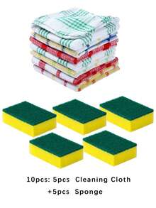 1/5/10pcs Reusable Super Absorbent Microfiber Cleaning Cloths With Hole Design, Scratch-Resistant, Machine Washable, Multi-Purpose Cleaning Towels For Home, Kitchen, Restaurant, Car Detailing - A - View 13