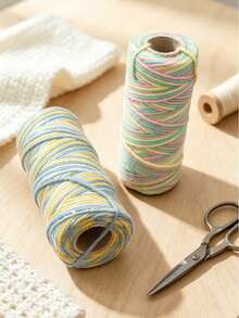 Hemp Cord Spool - Hemp String - Made With Love -Cord Thread For Jewelry Making, Macrame, Scrapbooking, DIY, & More - Variegated Rainbow - Color - View 4