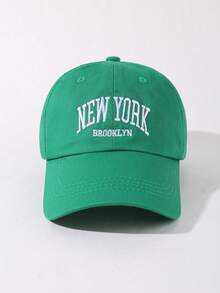 1 pieza Gorra de béisbol New York Outdoor ajustable con protección solar y letra NY bordada, adecuada para usar en primavera y otoño - Multicolor - Ver 4
